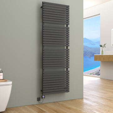 Elektrische Badheizkörper & Handtuchheizkörper Anthrazit FLORA Bad