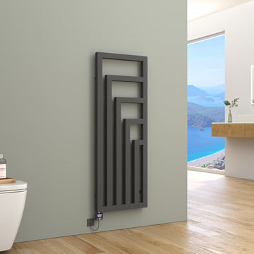 Elektrische Badheizkörper Handtuchheizkörper Anthrazit TWISTER