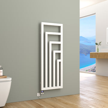 Elektrische Badheizkörper Handtuchheizkörper Weiß TWISTER