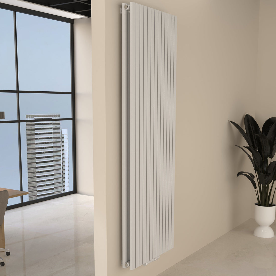 Paneelheizkörper Flachheizkörper Vertikal Doppellagig Weiss FLORA