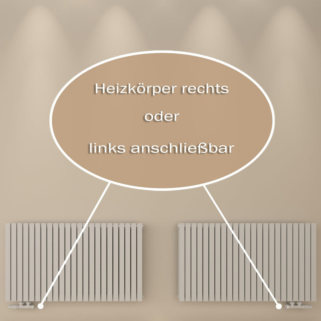 Paneelheizkörper Designheizkörper Horizontal Doppellagig Weiss FLORA