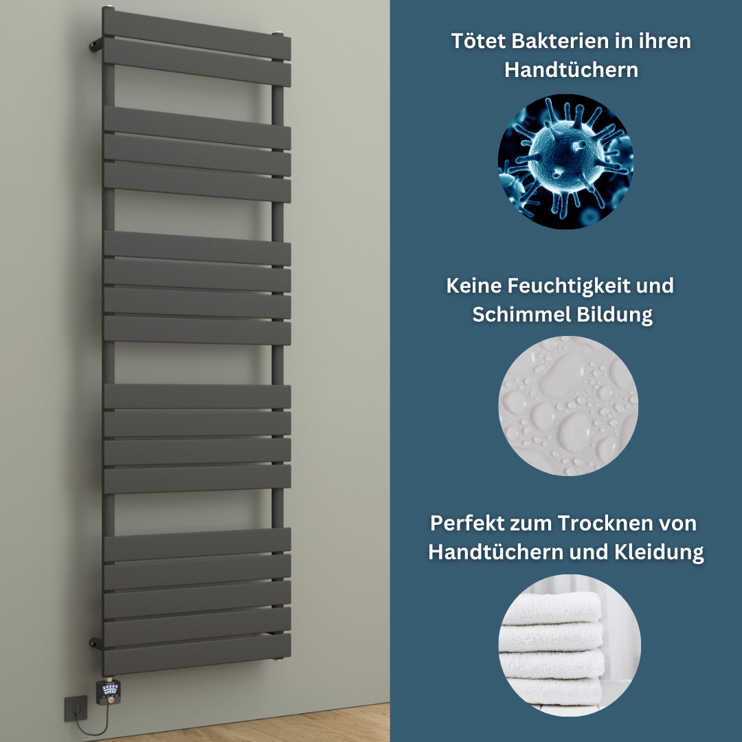 Elektrische Handtuchheizkörper & Badheizkörper Anthrazit PULLMAN