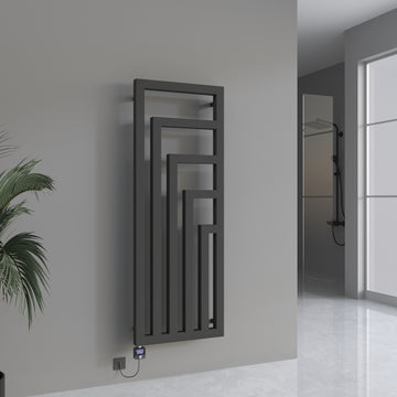 Elektrische Badheizkörper Handtuchheizkörper Anthrazit TWISTER