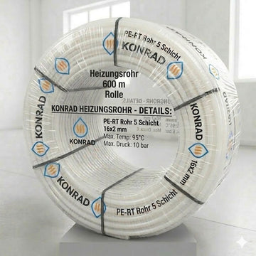 Fußbodenheizungsrohr 16x2 mm 600 m PE-RT 5-Schicht Rohr