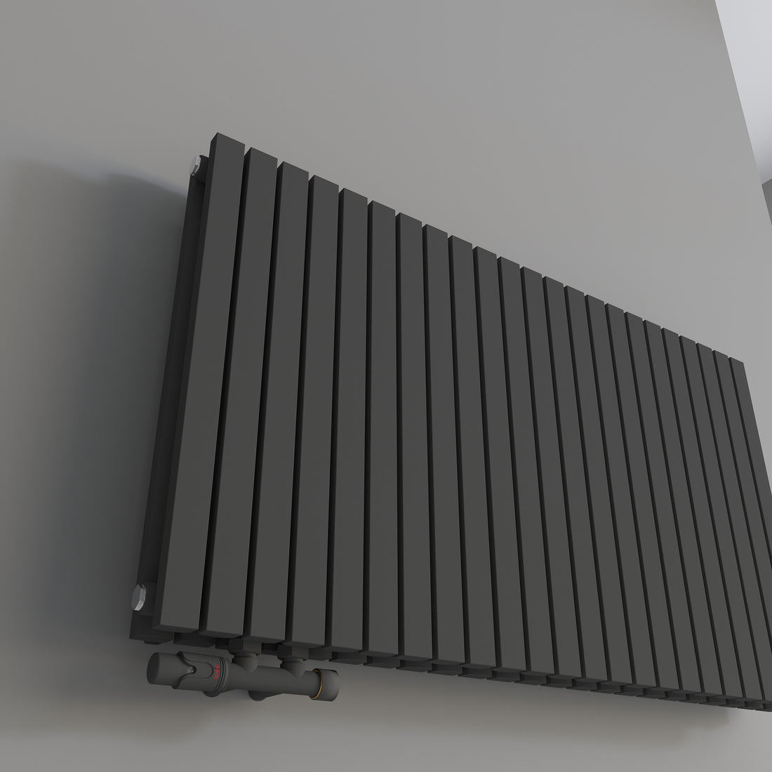 Paneelheizkörper Designheizkörper Horizontal Doppellagig Anthrazit FLORA